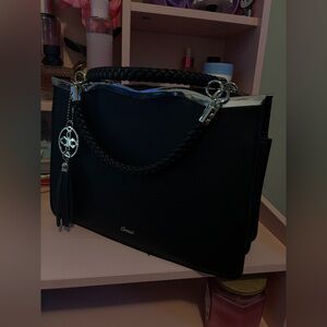 Chic Black Satchel with Tassel by Coacci